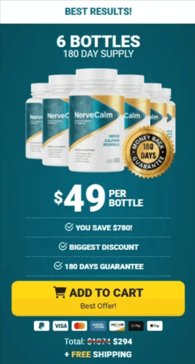 Nerve Calm  price 6 bottle